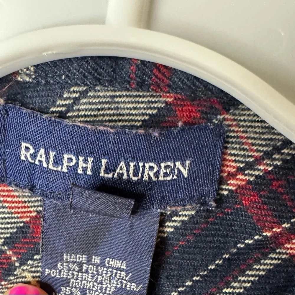 Ralph Lauren Girls Plaid Shirt Dress Size 6 Preppy Academia Fall Classic